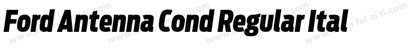 Ford Antenna Cond Regular Italic字体转换